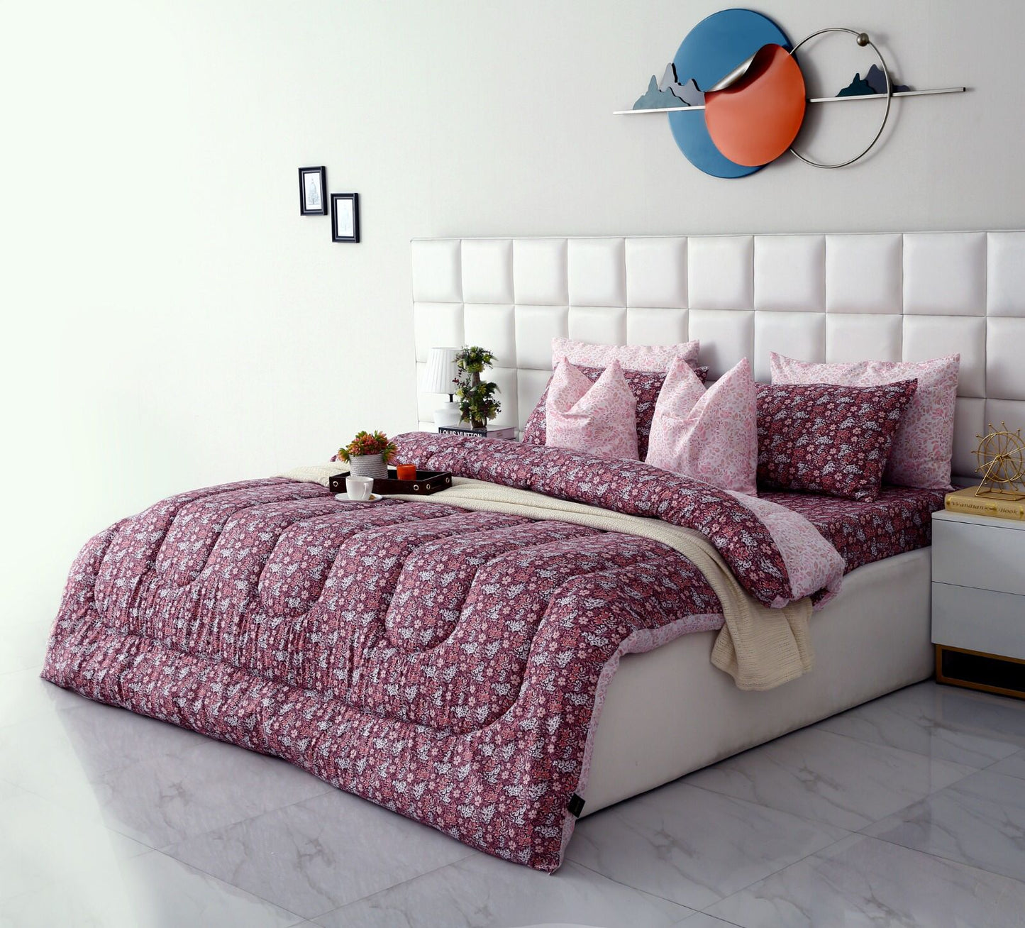 8 PCs Winter Comforter Set-Daisy Day