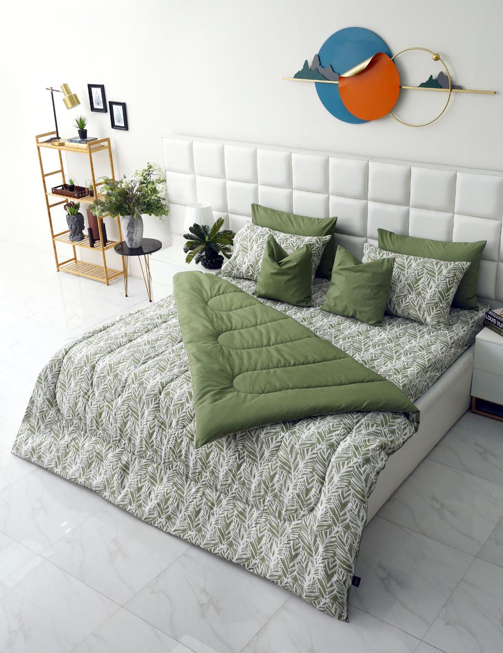 8 PCs Winter Comforter Set-Emeralds