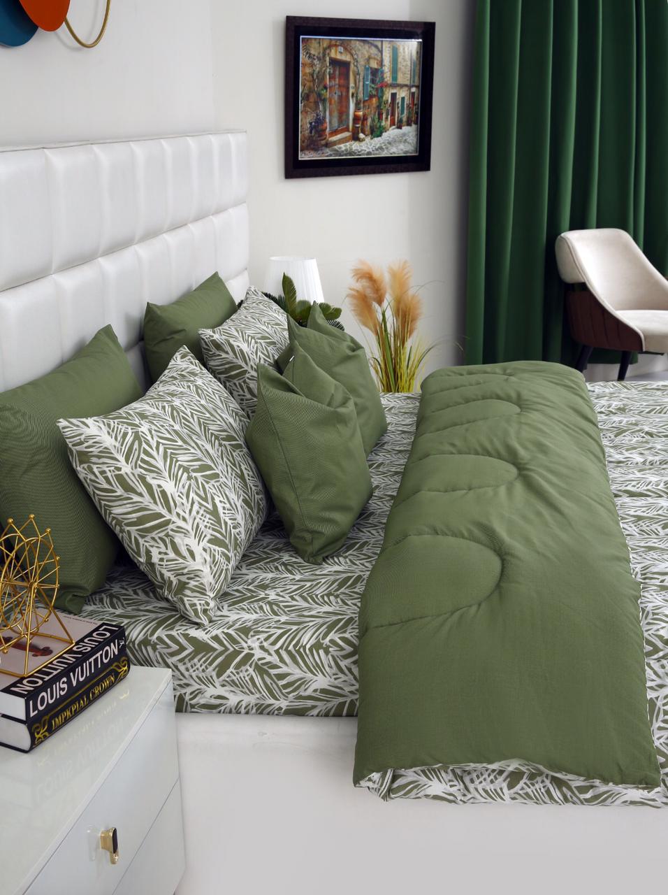 8 PCs Winter Comforter Set-Emeralds
