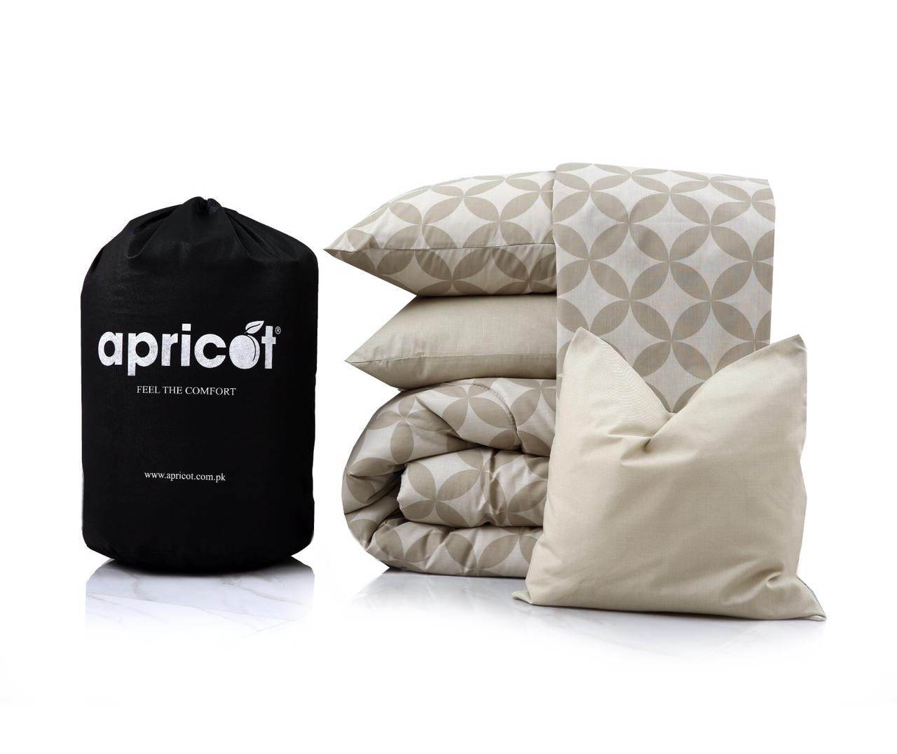 8 PCs Winter Comforter Set-Russet Comforters Apricot