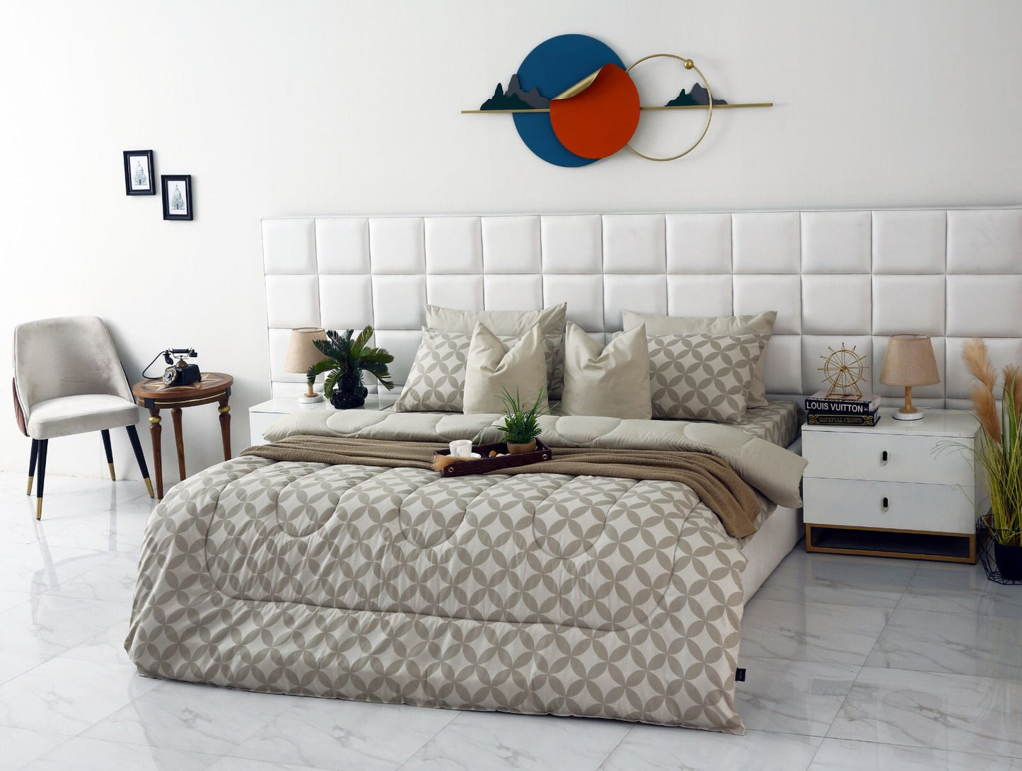 8 PCs Winter Comforter Set-Russet Comforters Apricot