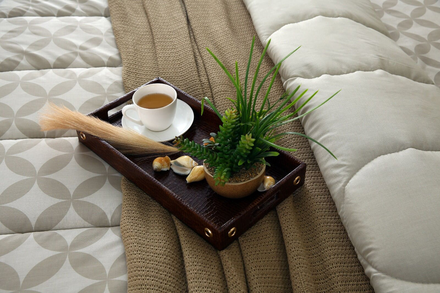 8 PCs Winter Comforter Set-Russet