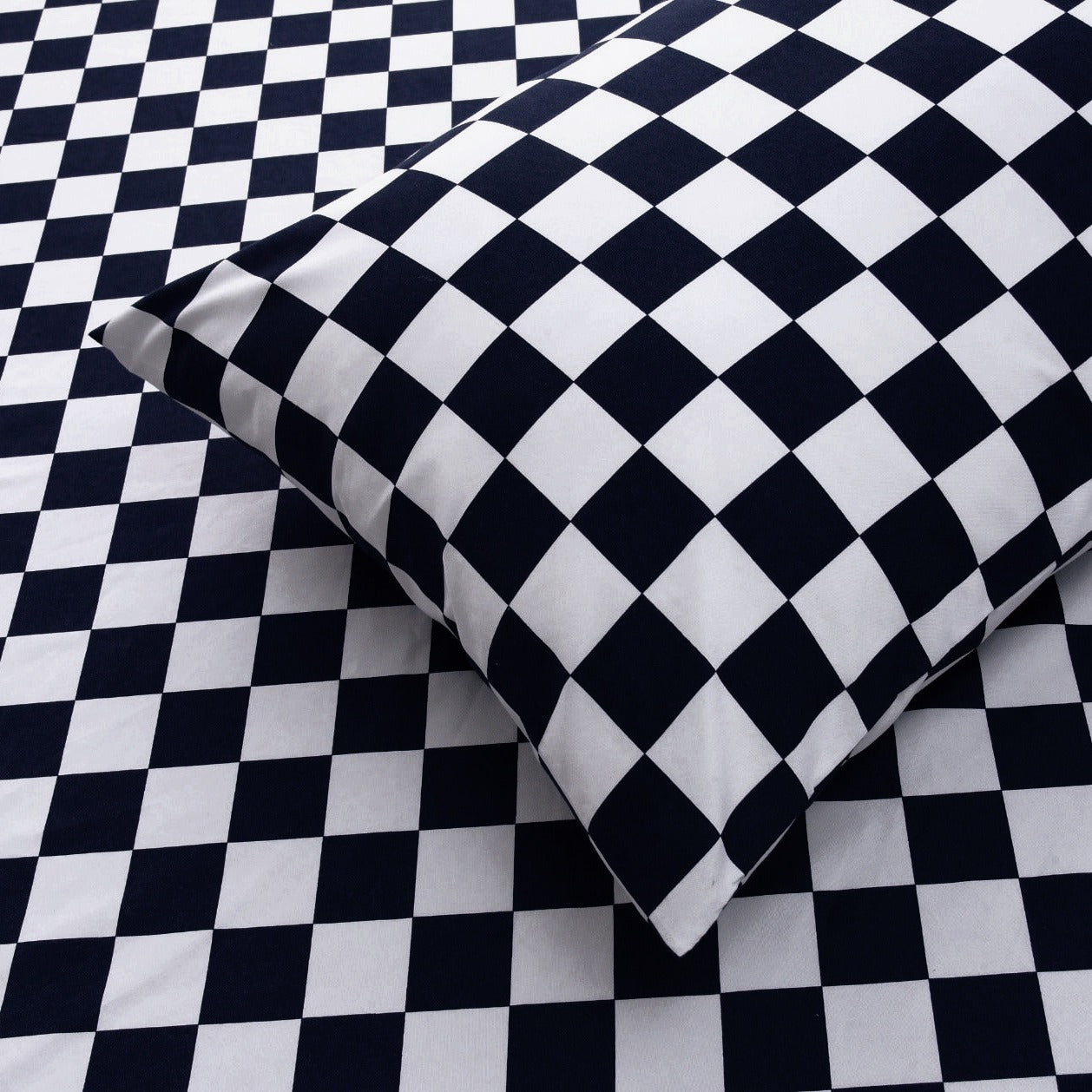 Fitted Bed Sheet-Black Chess Fitted Sheets Apricot