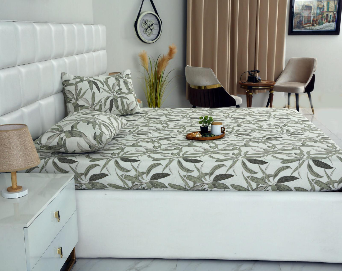 Fitted Bed Sheet-Pines Fitted Sheets Apricot