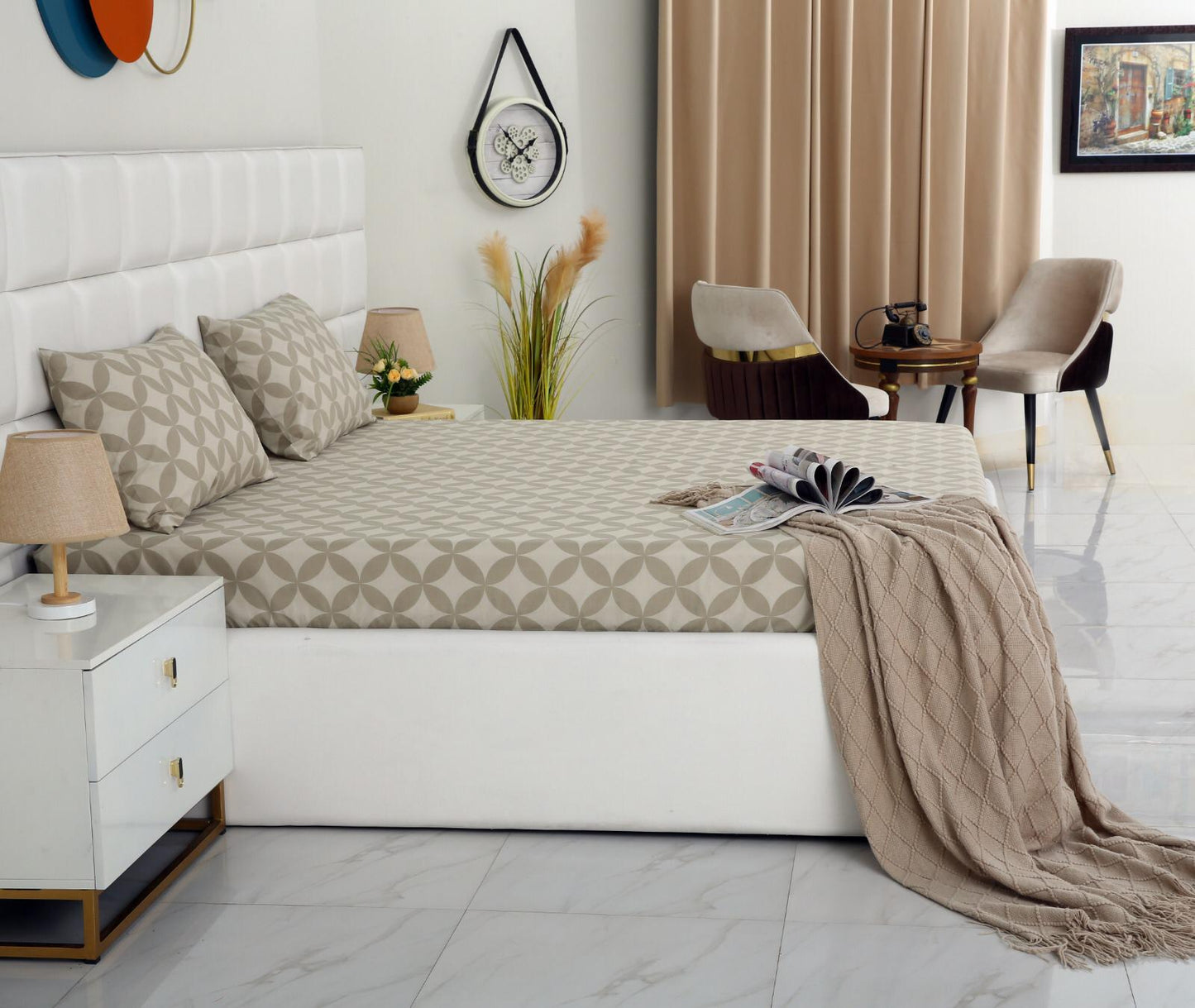 Fitted Bed Sheet-Russet Fitted Sheets Apricot