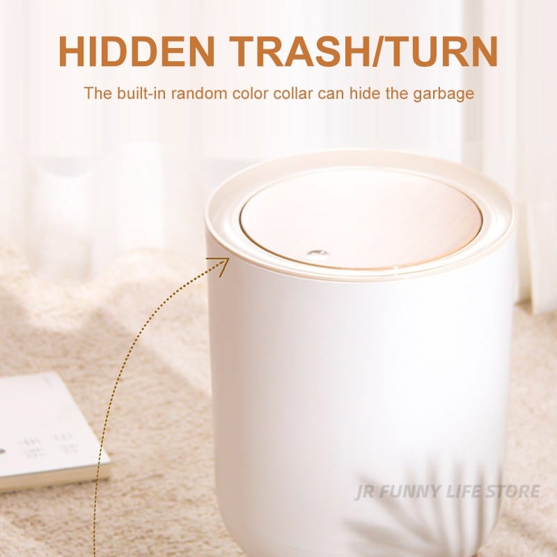 Indoor trash Bin With Wooden Feets-SA2408-108 Bathroom Accessory Sets Apricot