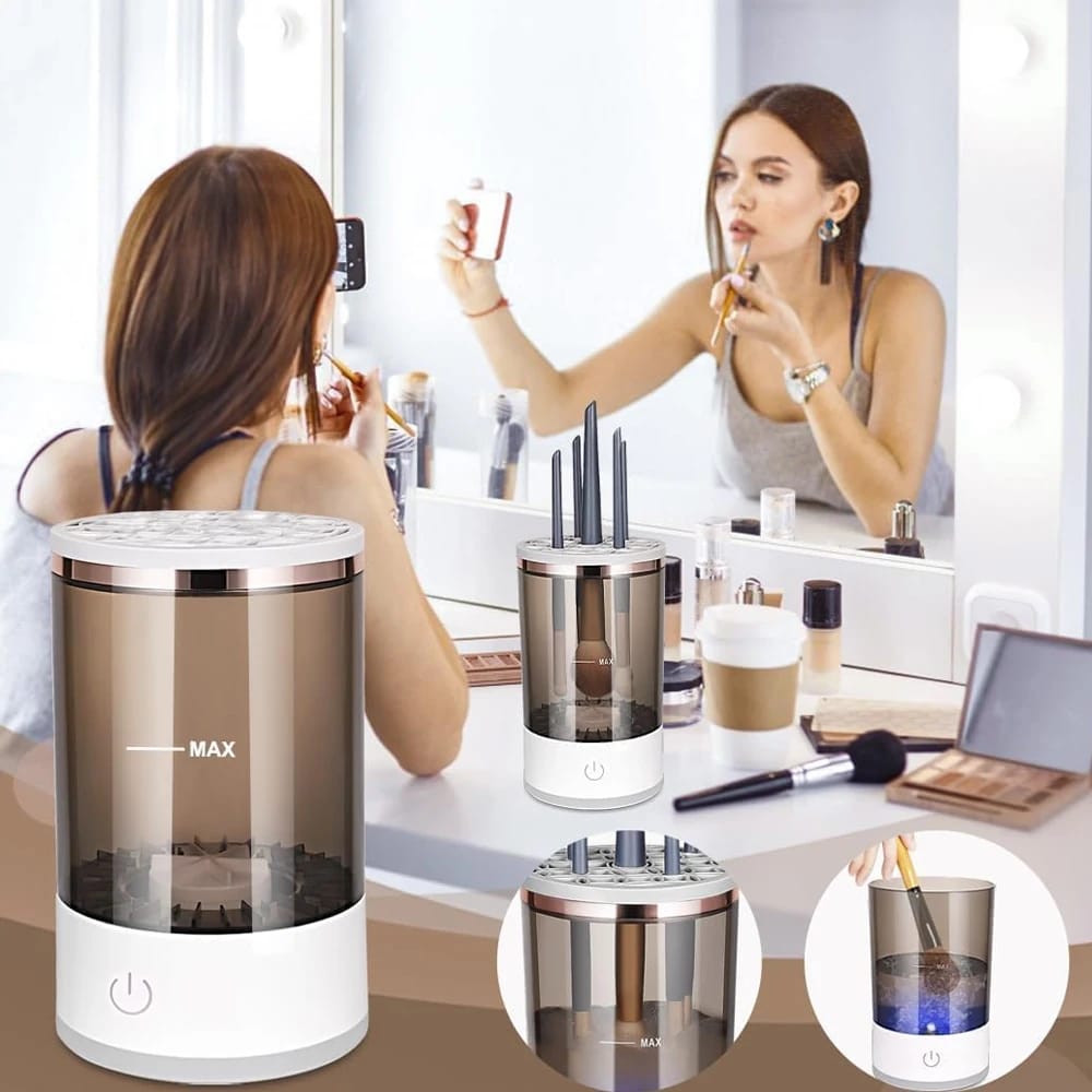 Electric Makeup Brush Cleaning Machine-SA2408-194 Cosmetic Organizer Apricot