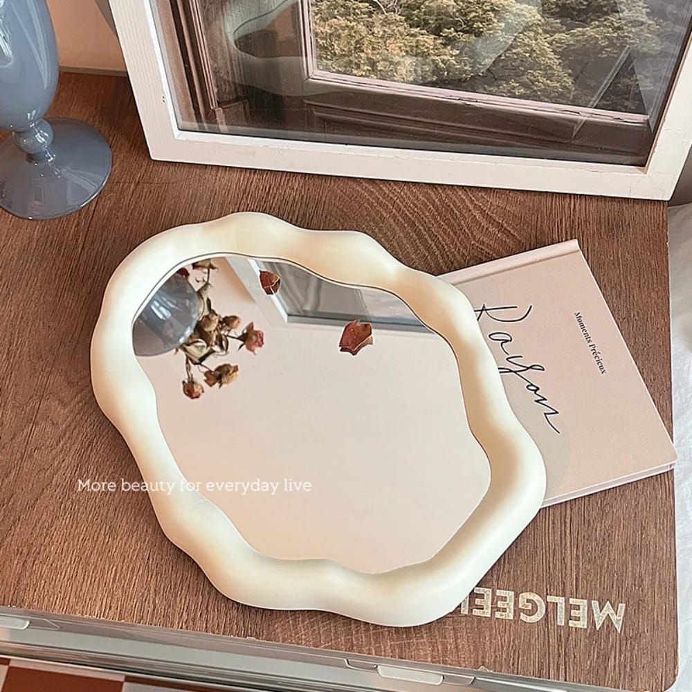 Cloud Makeup Mirror With Stand-SA2408-210 Mirror Apricot