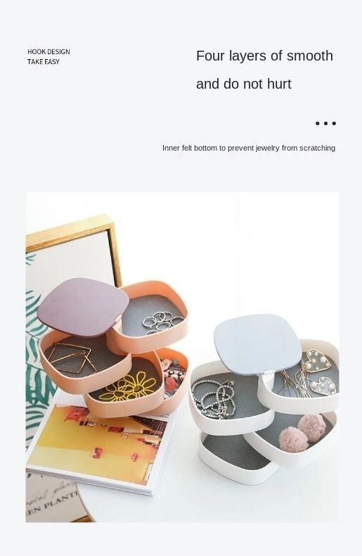 360° Rotatable Jewelry Organizer With Mirror-SA2408-190