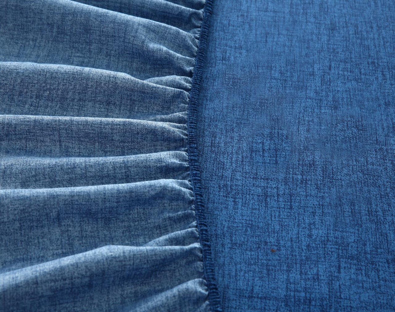 Fitted Bed Sheet-Blue Texture Fitted Sheets Apricot