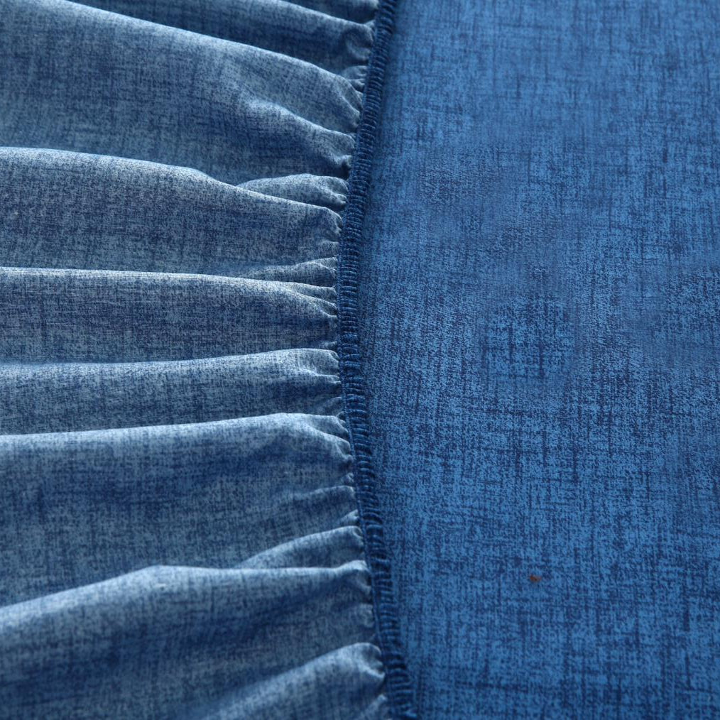Fitted Bed Sheet-Blue Texture Fitted Sheets Apricot