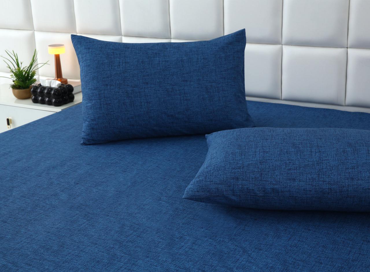 Fitted Bed Sheet-Blue Texture Fitted Sheets Apricot