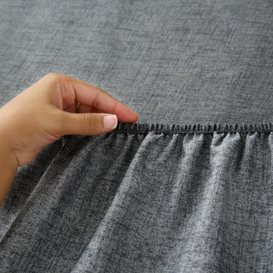 Fitted Bed Sheet-Grey Texture Fitted Sheets Apricot