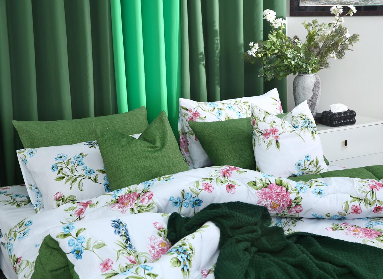 8 PCs Winter Comforter Set-Green Lotus Comforters Apricot