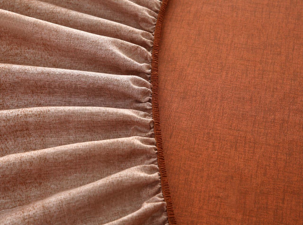Fitted Bed Sheet-Brown Texture Fitted Sheets Apricot