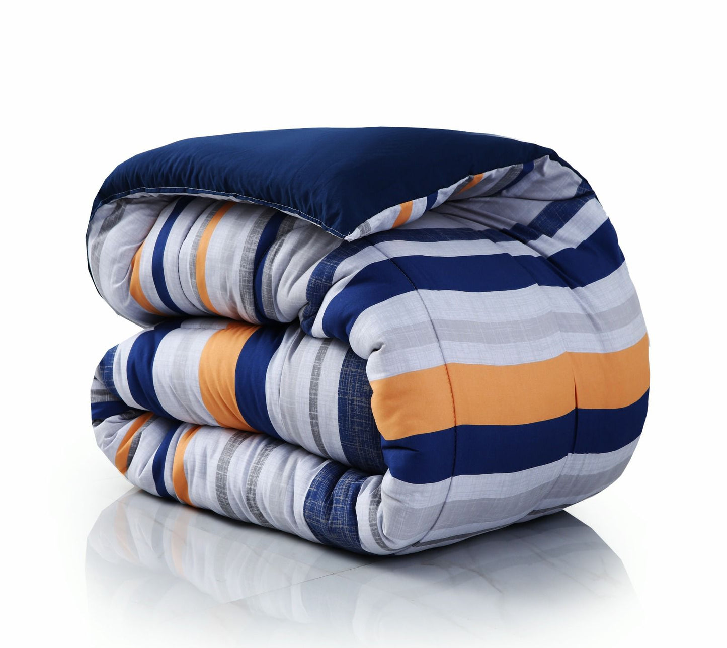 8 PCs Winter Comforter Set-Multi Bands Comforters Apricot