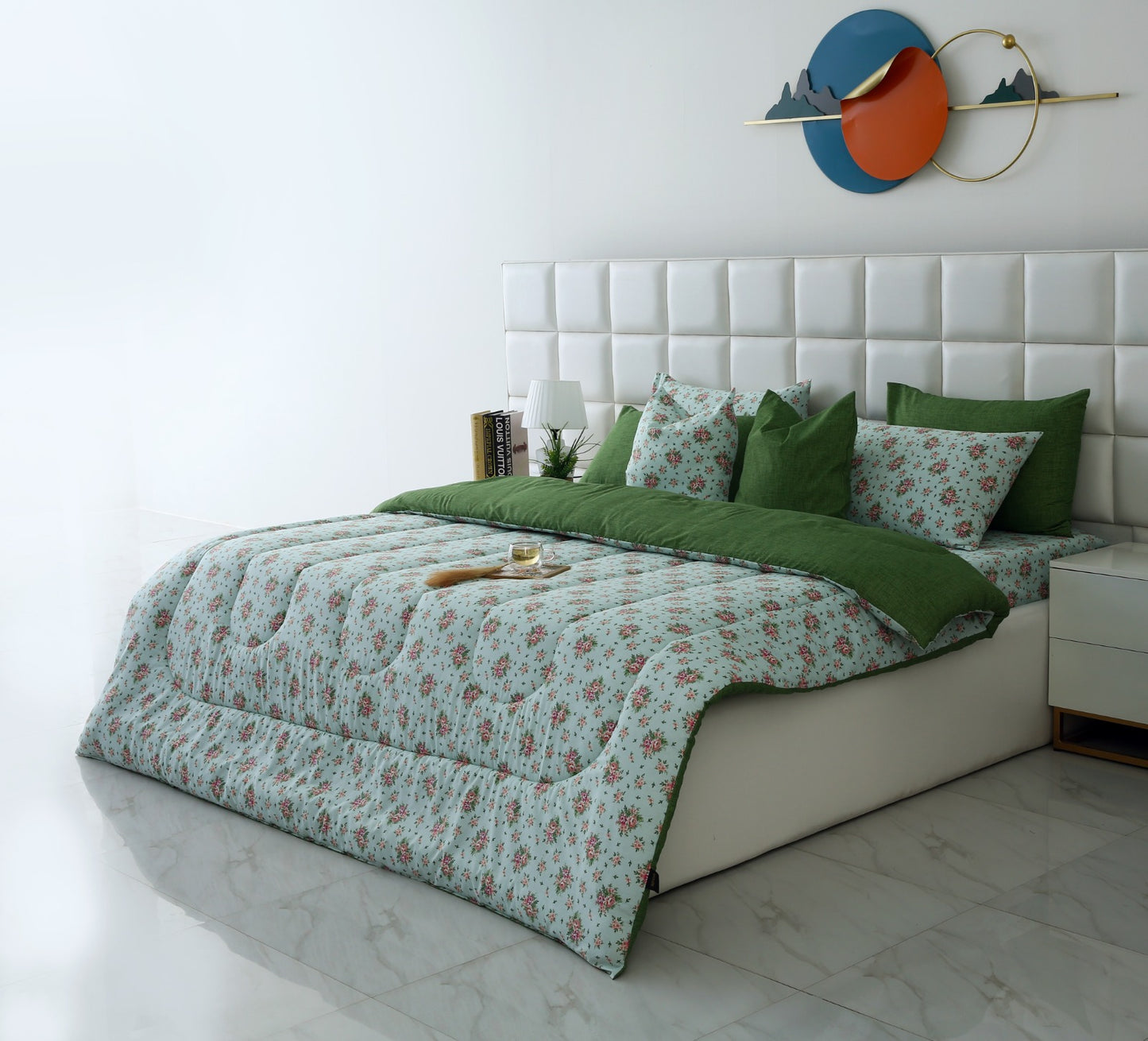 8 PCs Winter Comforter Set-Verdant