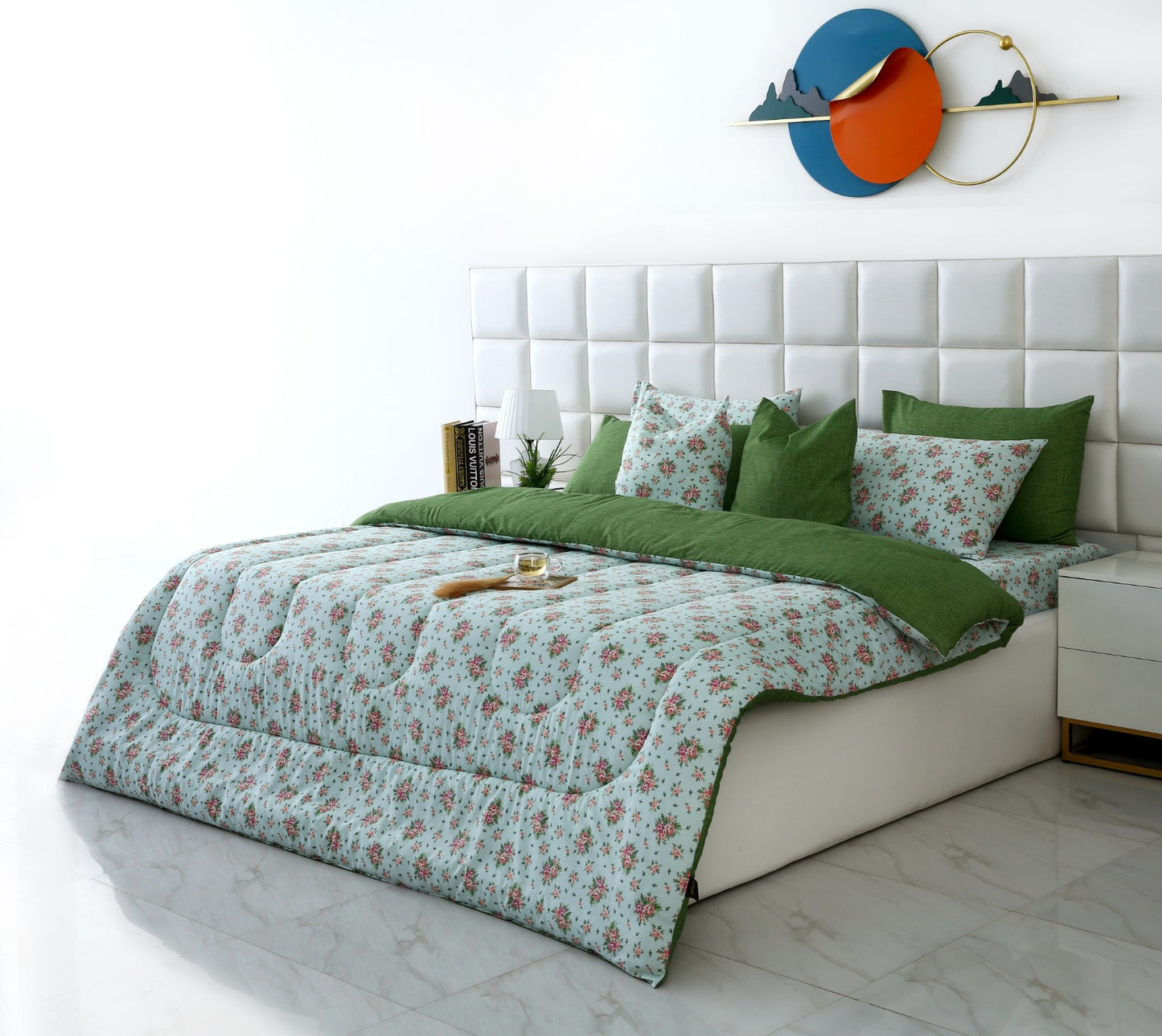 8 PCs Winter Comforter Set-Verdant