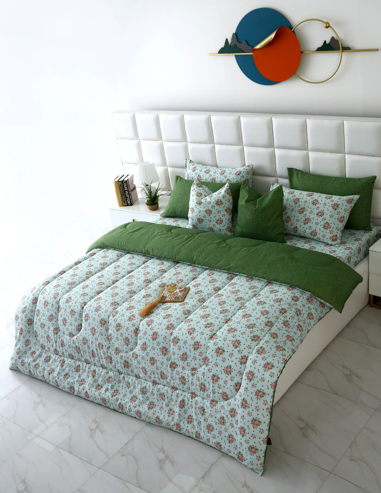 8 PCs Winter Comforter Set-Verdant