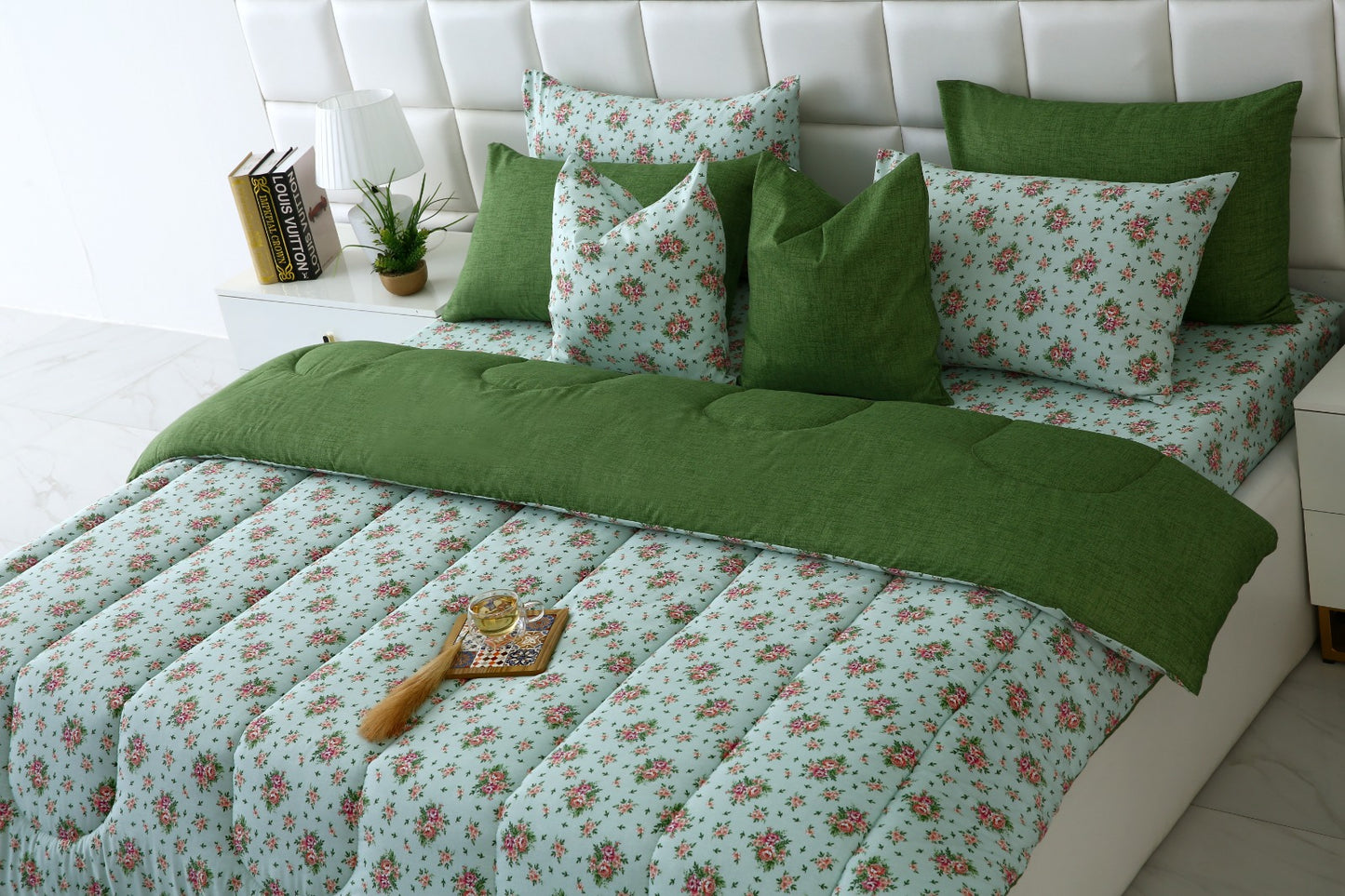 8 PCs Winter Comforter Set-Verdant