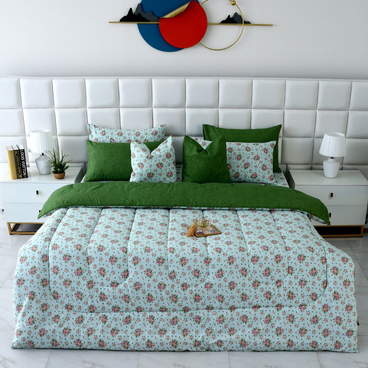 8 PCs Winter Comforter Set-Verdant Comforters Apricot