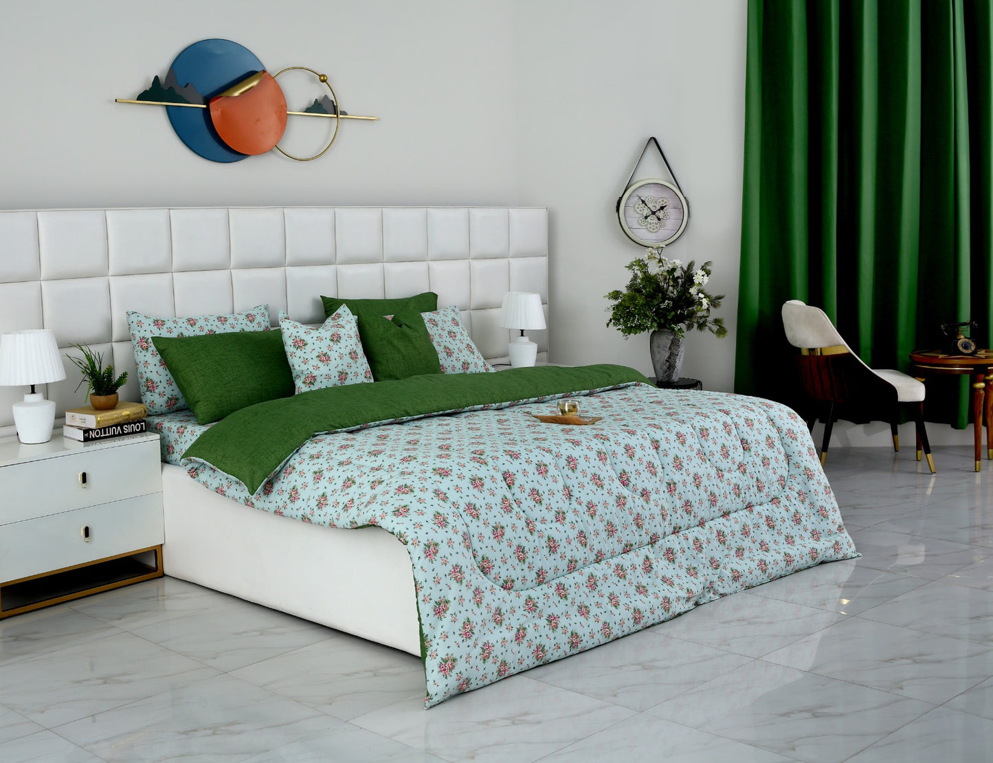 8 PCs Winter Comforter Set-Verdant