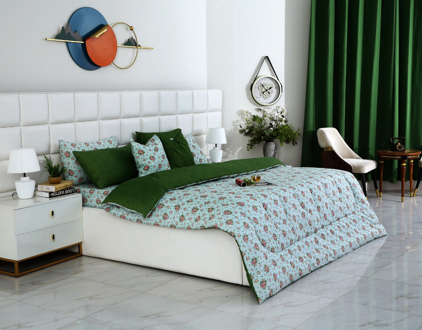 8 PCs Winter Comforter Set-Verdant