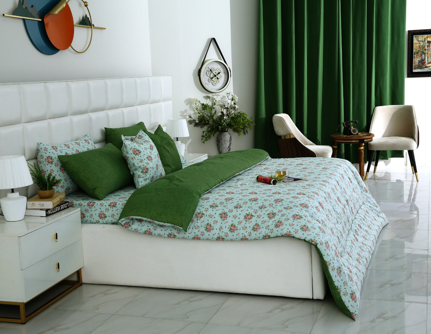8 PCs Winter Comforter Set-Verdant