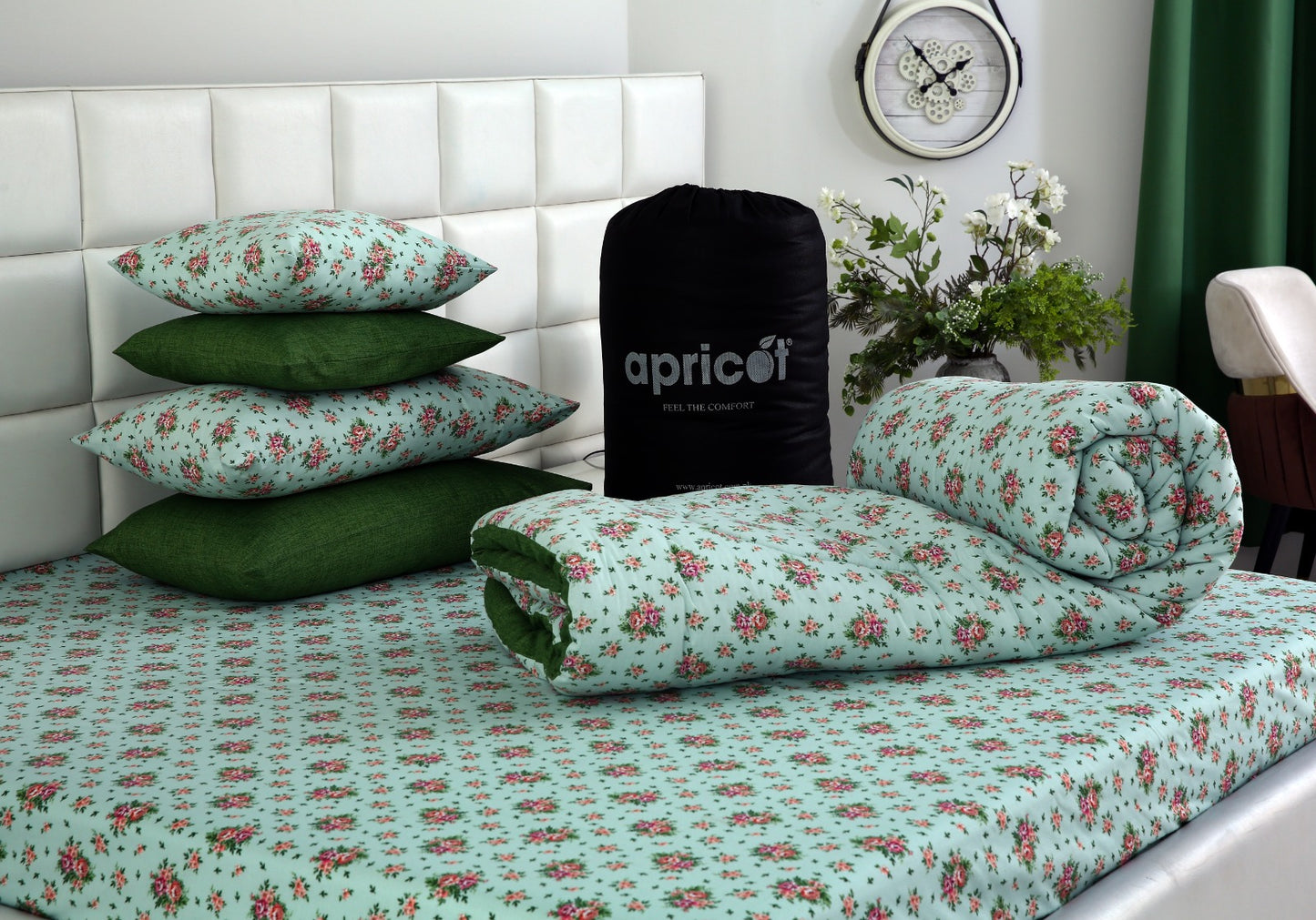 8 PCs Winter Comforter Set-Verdant