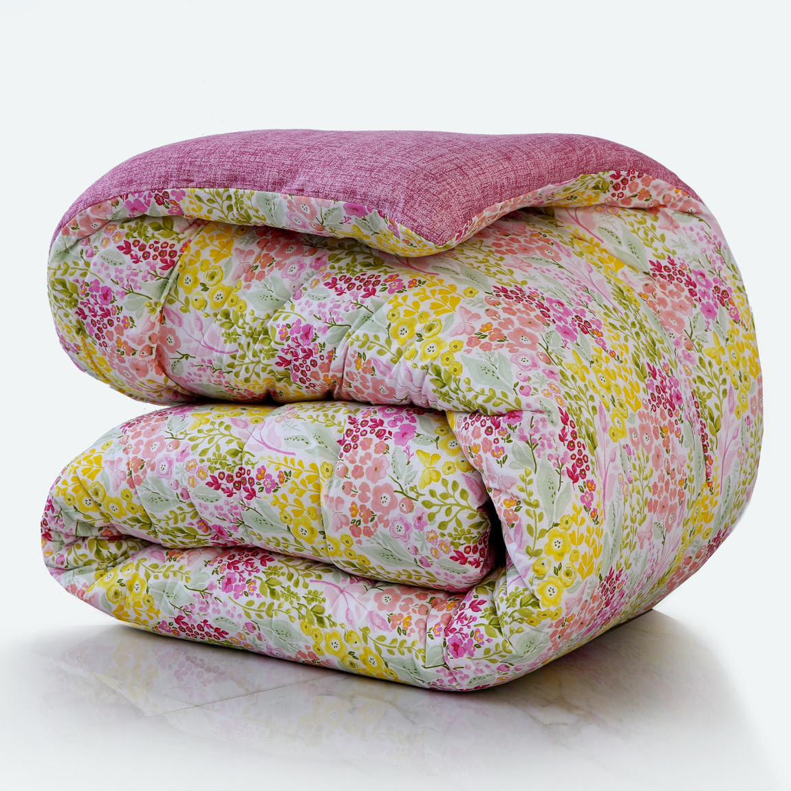 1 PC Single Comforter-Peace Lily Comforters Apricot