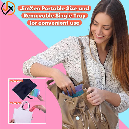 28 Grids Pill Container Pill Box Holder-SA2408-198 Pillboxes Apricot