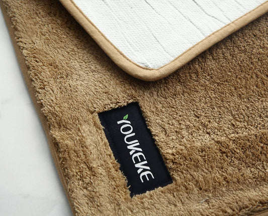 Anti-Slip Door Mat(SA2408-327)Furry Beige Door Mats Apricot