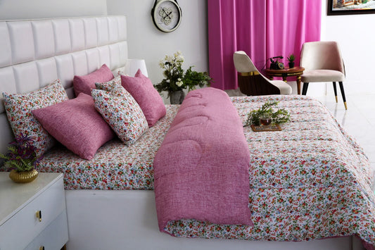 8 PCs Winter Comforter Set-Azalea Comforters Apricot