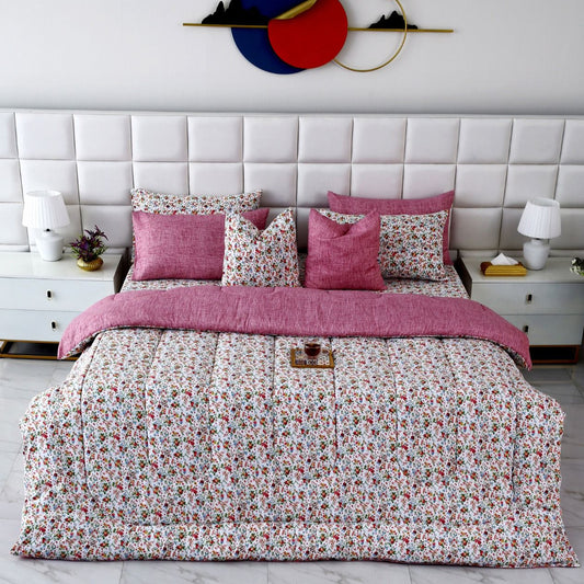 8 PCs Winter Comforter Set-Azalea Comforters Apricot