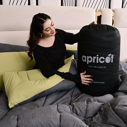 8 PCs Winter Comforter Set-Moss Whisper Comforters Apricot