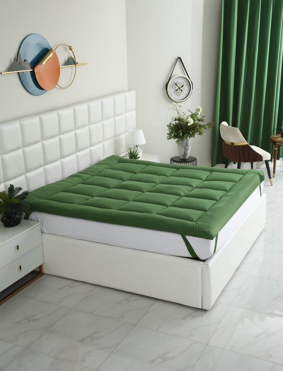 Winter Mattress Topper 700 GSM-Olive Comforters Apricot