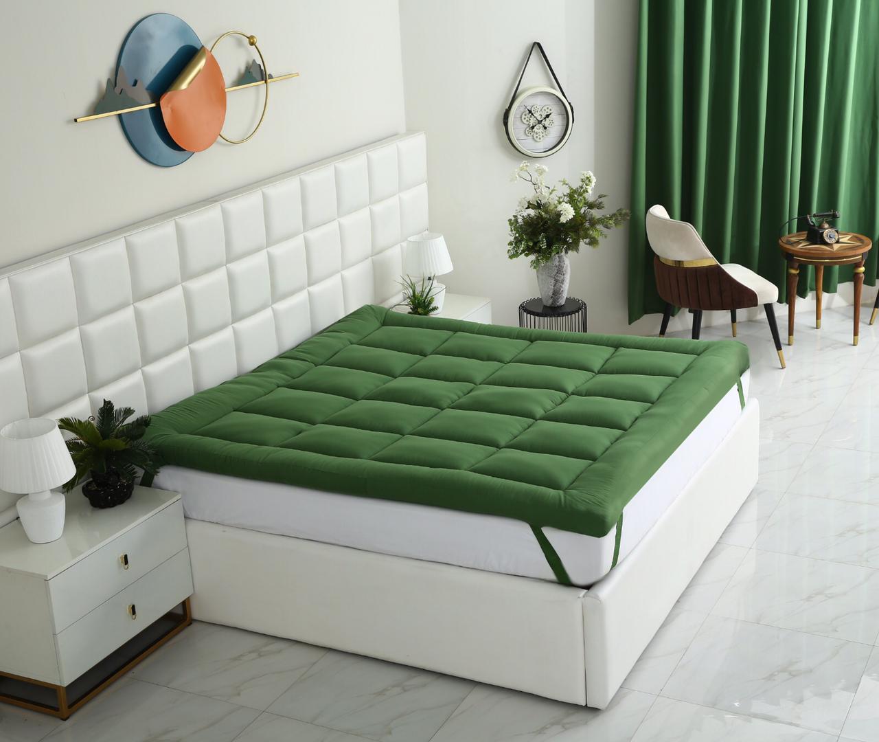 Winter Mattress Topper 700 GSM-Olive Comforters Apricot