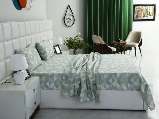 3 PCs Double Bed Sheet-DB206 Bed Sheets Apricot