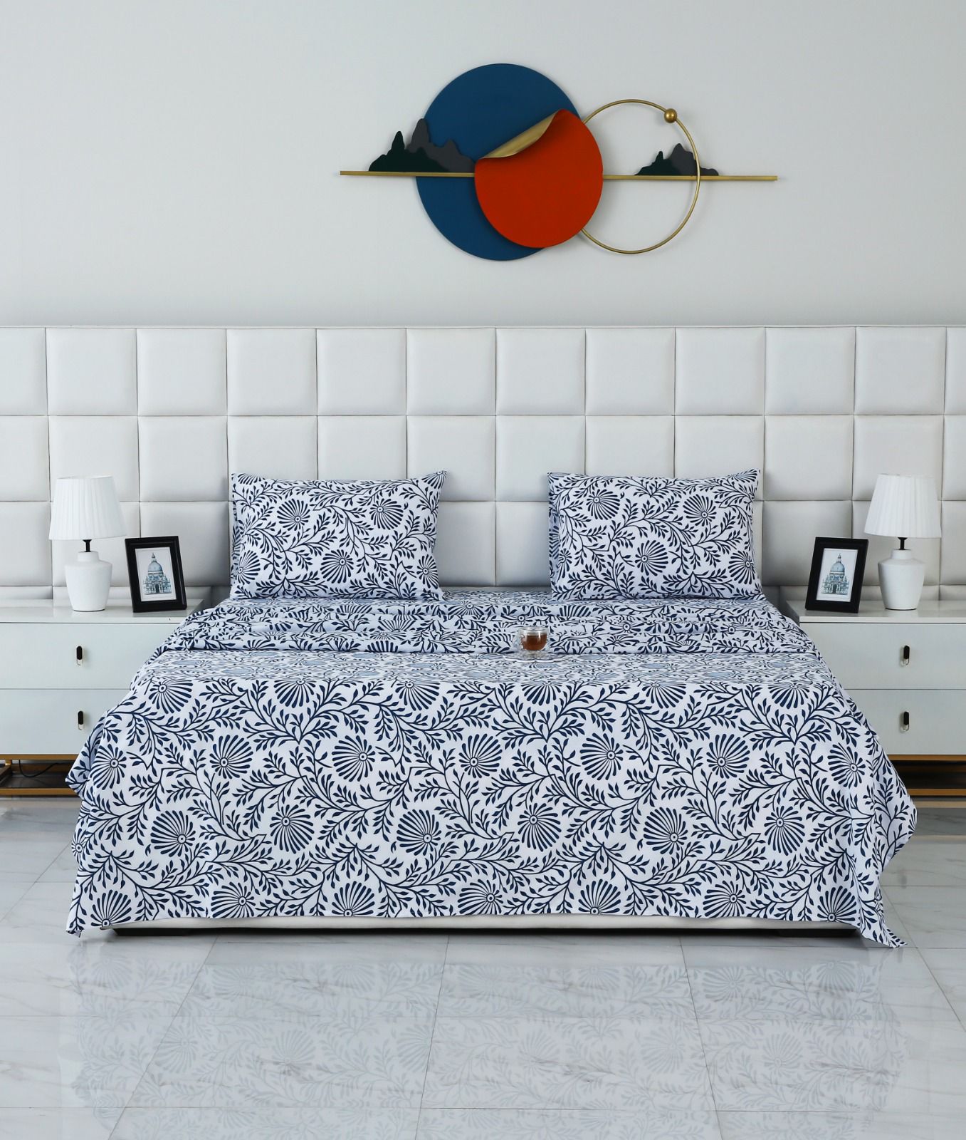 3 PCs Double Bed Sheet-DB209 Bed Sheets Apricot