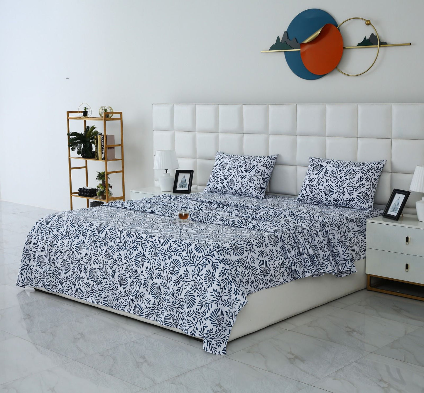 3 PCs Double Bed Sheet-DB209 Bed Sheets Apricot