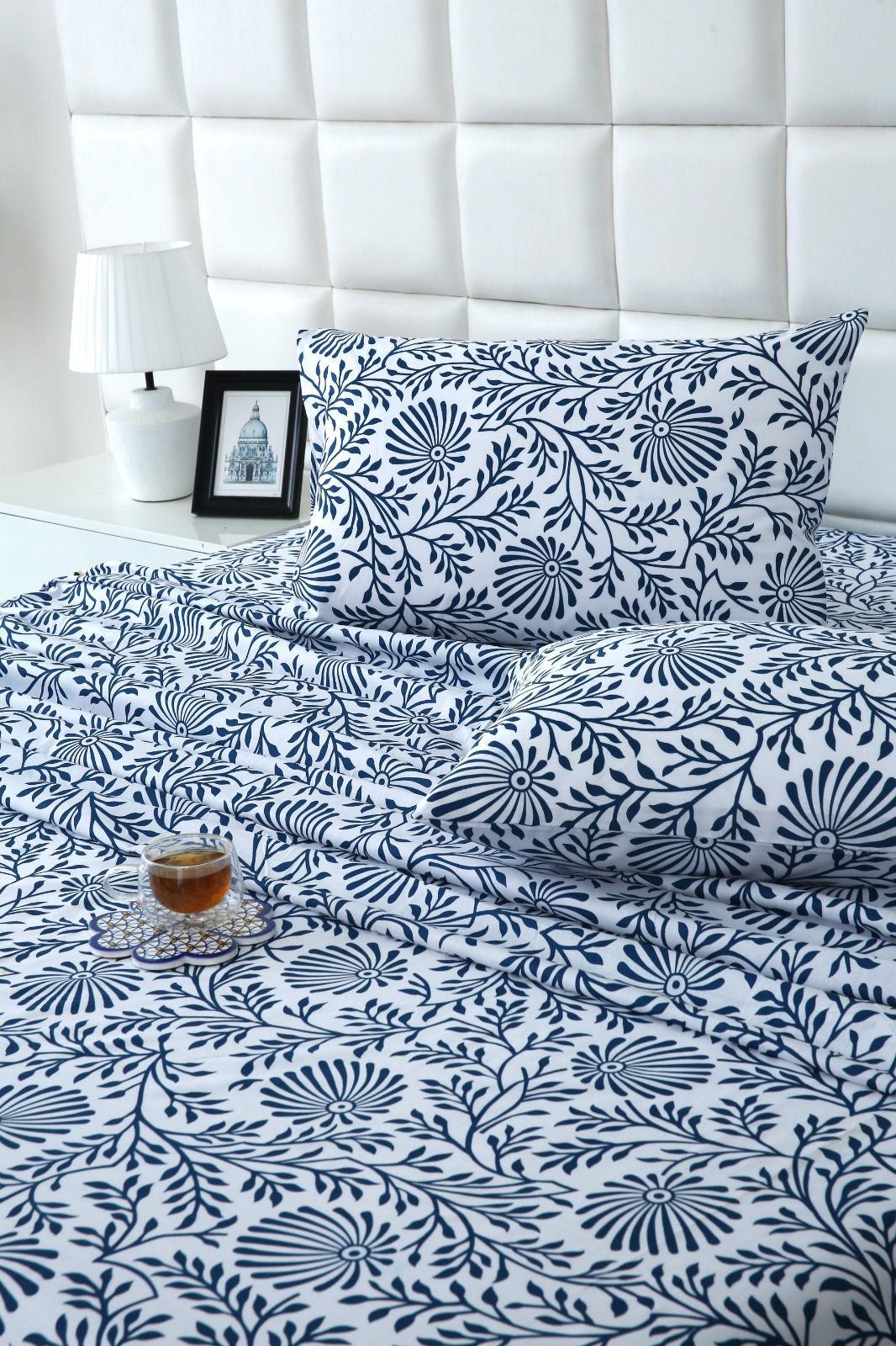 3 PCs Double Bed Sheet-DB209 Bed Sheets Apricot