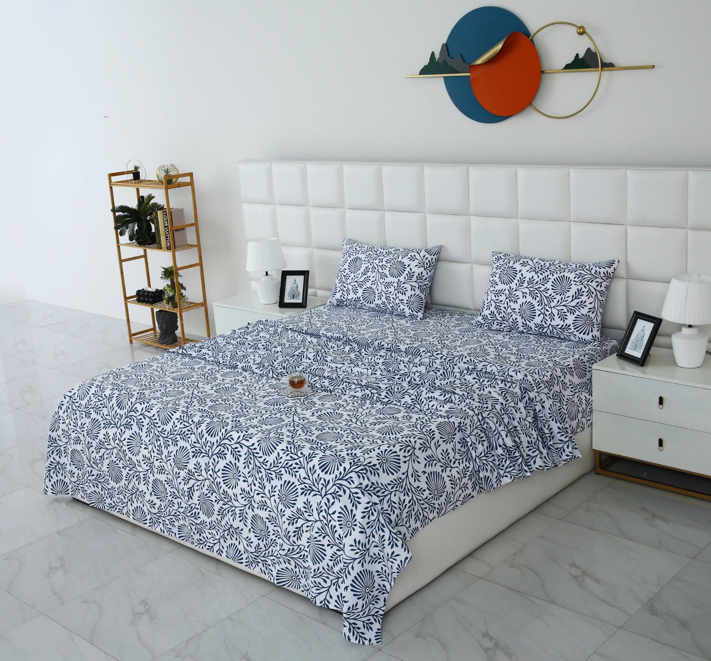 3 PCs Double Bed Sheet-DB209 Bed Sheets Apricot