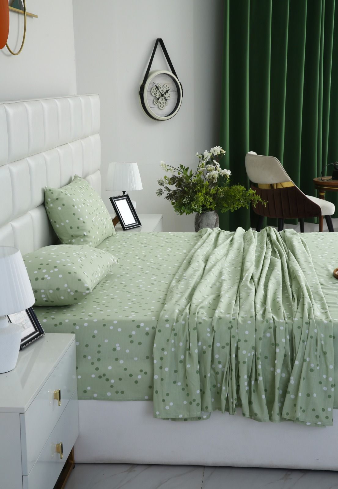 3 PCs Double Bed Sheet-DB202 Bed Sheets Apricot
