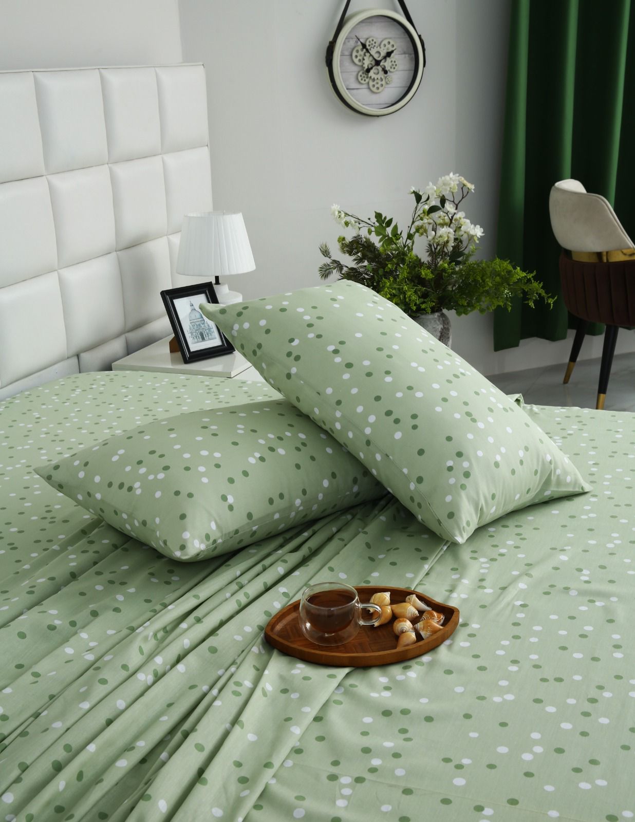 3 PCs Double Bed Sheet-DB202 Bed Sheets Apricot