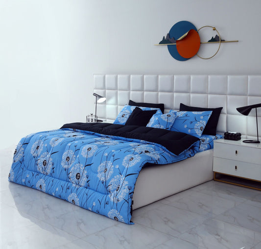 8 PCs Winter Comforter Set-White Bombax Comforters Apricot