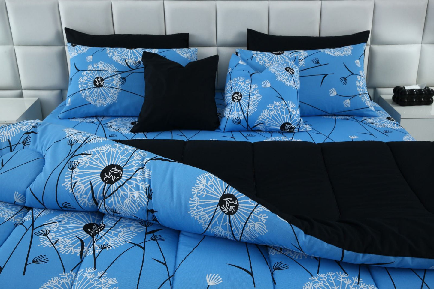 8 PCs Winter Comforter Set-White Bombax Comforters Apricot