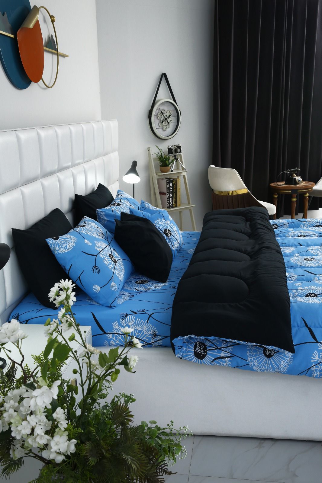 8 PCs Winter Comforter Set-White Bombax Comforters Apricot