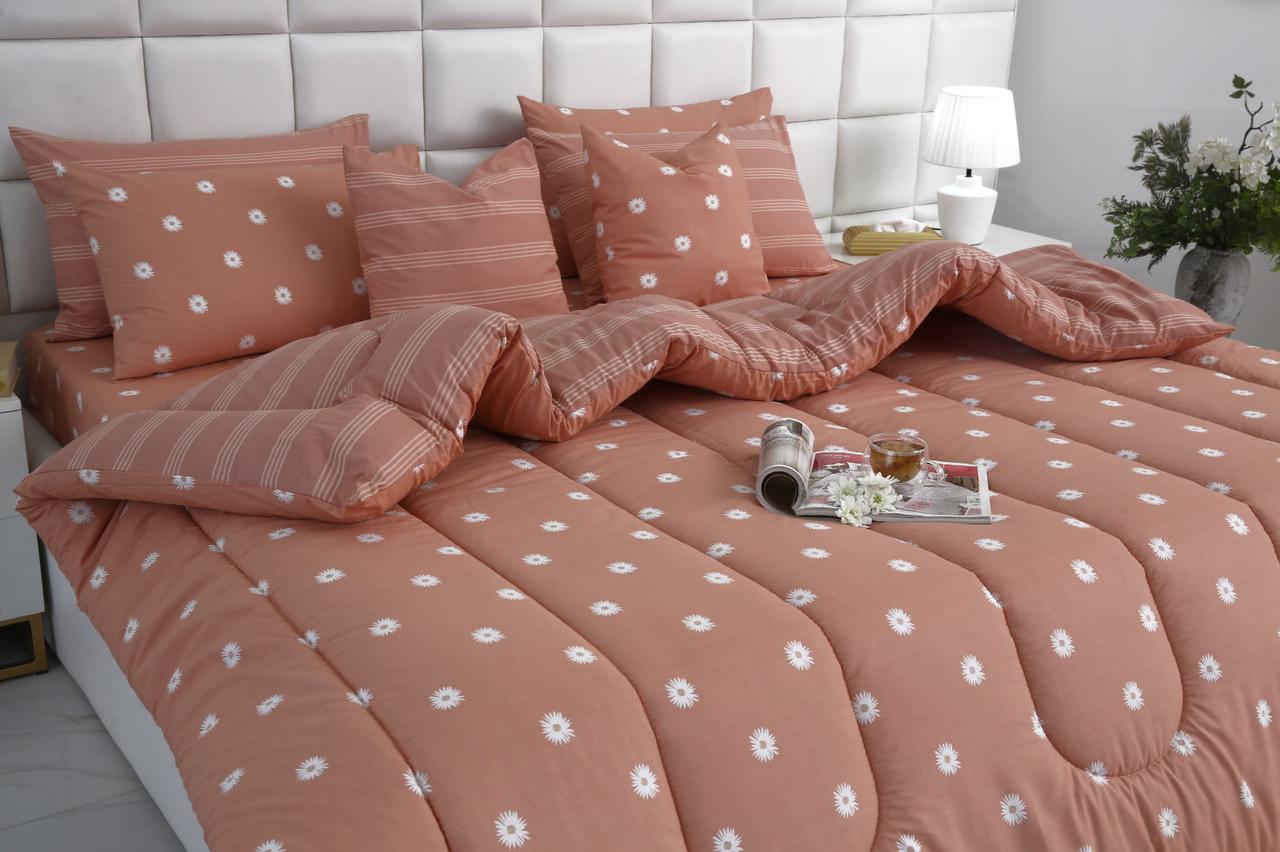 8 PCs Winter Comforter Set- Arabian Jasmine Comforters Apricot