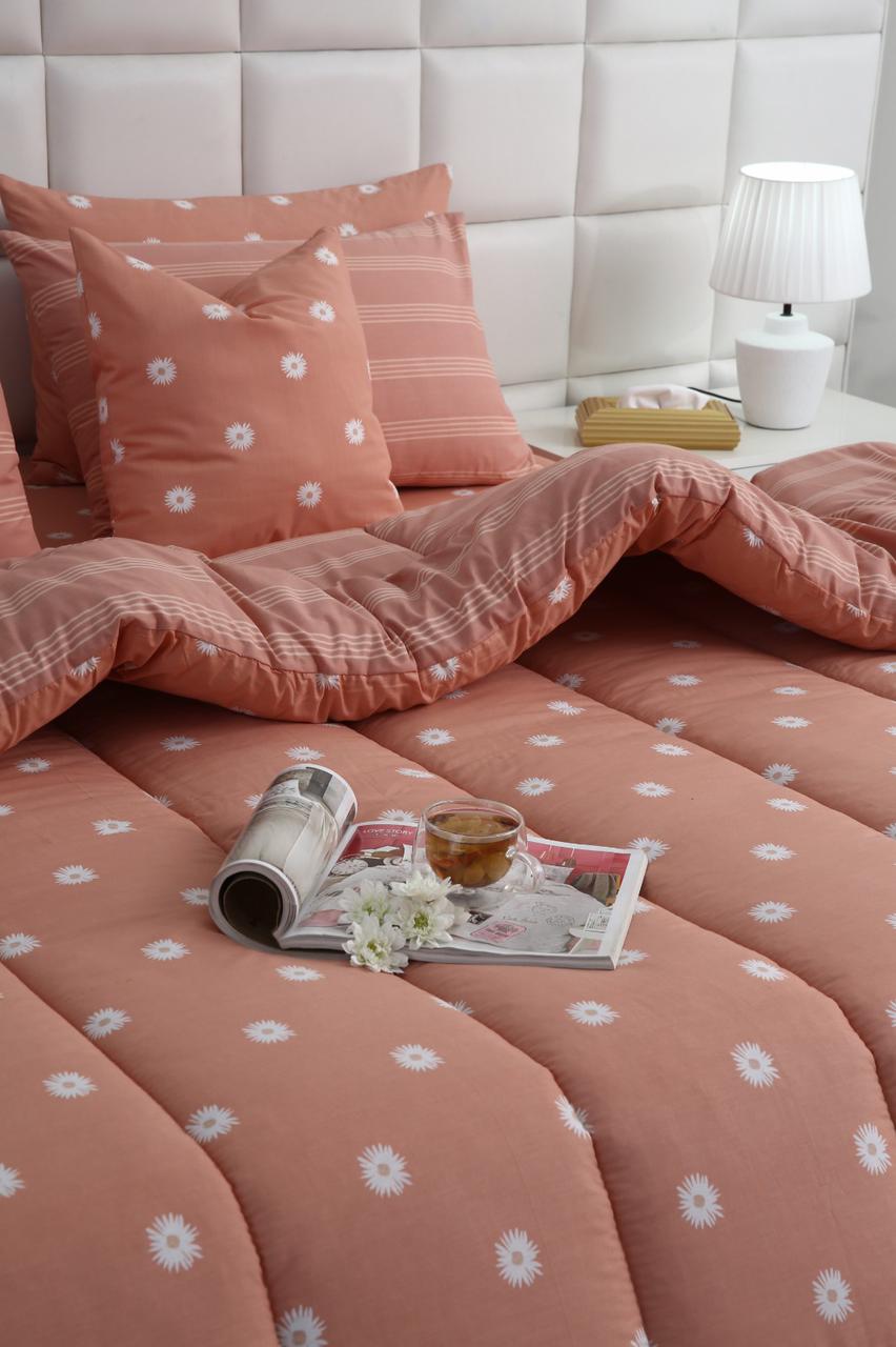 8 PCs Winter Comforter Set- Arabian Jasmine Comforters Apricot