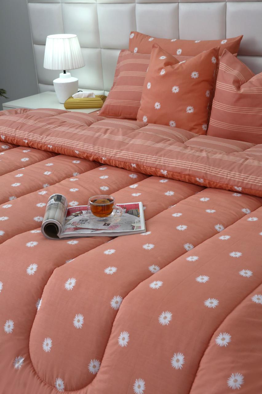 8 PCs Winter Comforter Set- Arabian Jasmine Comforters Apricot